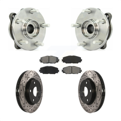 Kit de plaquettes de Rotor de frein à fente percée, roulement de moyeu avant pour Toyota RAV4 L 2013 – 2018