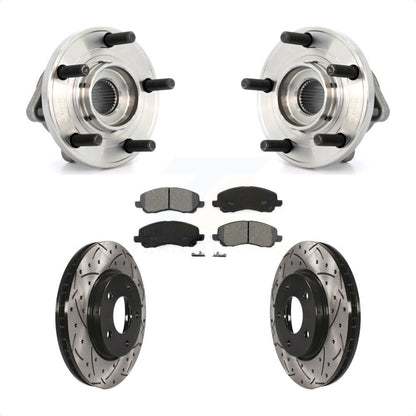 Kit de plaquettes de Rotor de frein, roulement de moyeu avant, fente de perçage, pour Dodge Caliber R/T/SXT/S 09