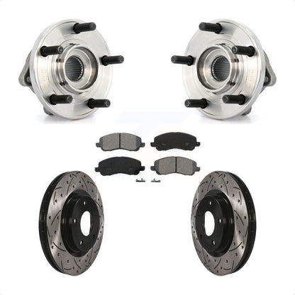 Kit de plaquettes de Rotor de frein, roulement de moyeu avant, fente de perçage, pour Chrysler 200 Dodge Avenge