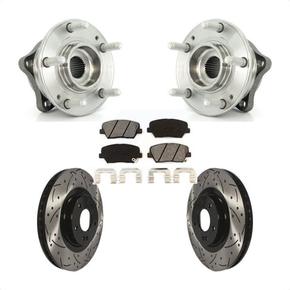 Kit de plaquettes de Rotor de frein, roulement de moyeu avant, fente de perçage, pour Hyundai Santa Fe Sport Ki