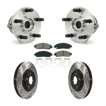 Kit de plaquettes de Rotor de frein, roulement de moyeu avant, fente percée, pour Honda Pilot Acura MDX ZD