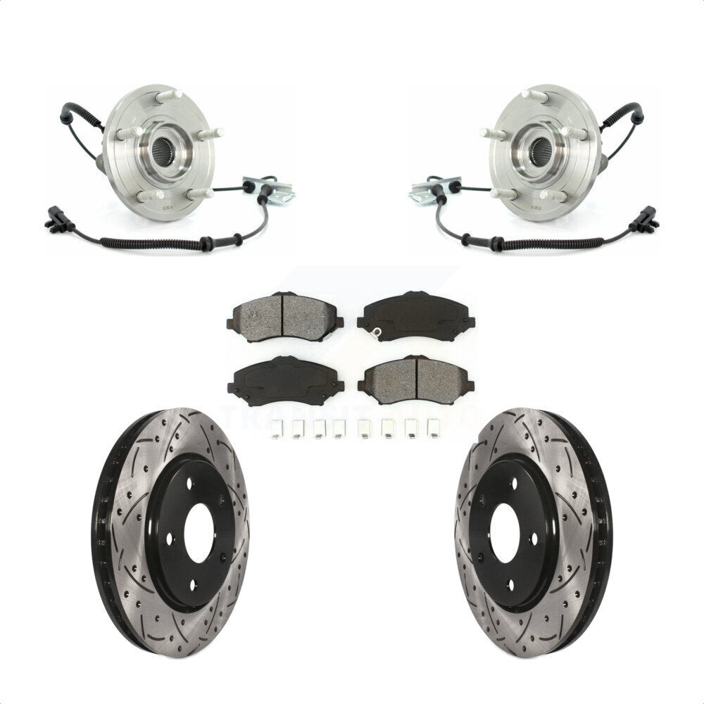 Kit de plaquettes de Rotor de frein, fente de perçage de roulement avant, pour Dodge Grand Caravan Chrysler