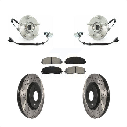 Kit de plaquettes de Rotor de frein, ensemble de roulements de moyeu avant, fente de perçage, pour Volkswagen Routa