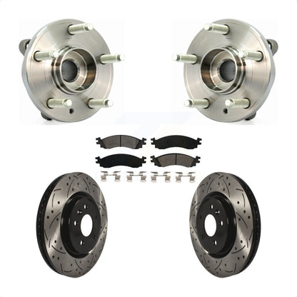 Kit de plaquettes de Rotor de frein, roulement de moyeu avant, fente percée, pour Ford Taurus SH 2010 – 2012