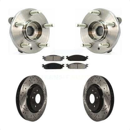 Kit de plaquettes de Rotor de frein, roulement de moyeu avant, fente de perçage, pour Lincoln MK 2009 – 2010