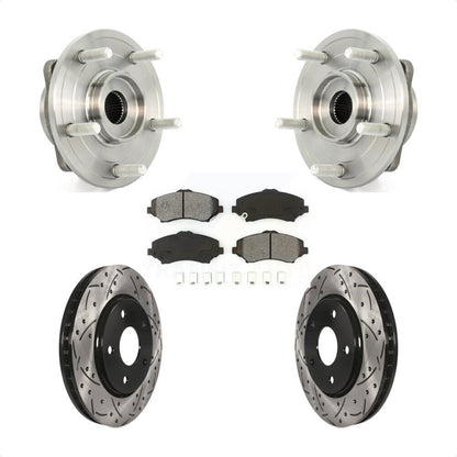 Kit de plaquettes de Rotor de frein, ensemble de roulements de moyeu avant, fente de perçage, pour Dodge Journe