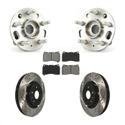 Ensemble de roulement de moyeu avant, fente de perçage revêtue, Kit de plaquettes de Rotor de frein pour Buick Rega