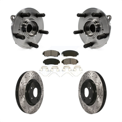 Kit de rotor et de plaquettes de frein à fente percée, roulement de moyeu avant, pour Honda Odysse 2011 – 2014