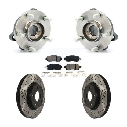 Kit de plaquettes de Rotor de frein, ensemble de roulements de moyeu avant, fente de perçage, pour Nissan Altim