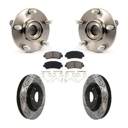 Kit de plaquettes de Rotor de frein, roulement de moyeu avant, fente de perçage revêtue, pour Nissan Rogue Selec