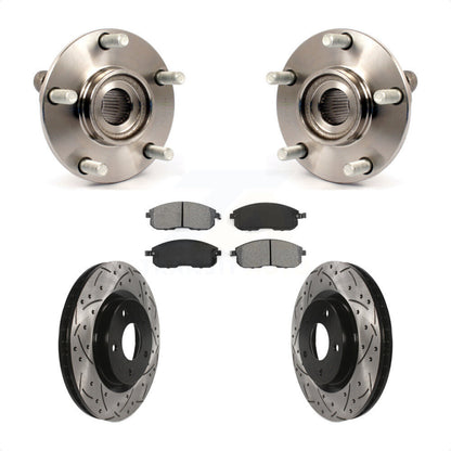 Ensemble de roulements de moyeu avant, fente de perçage, Kit de plaquettes de Rotor de frein pour Nissan Sentr