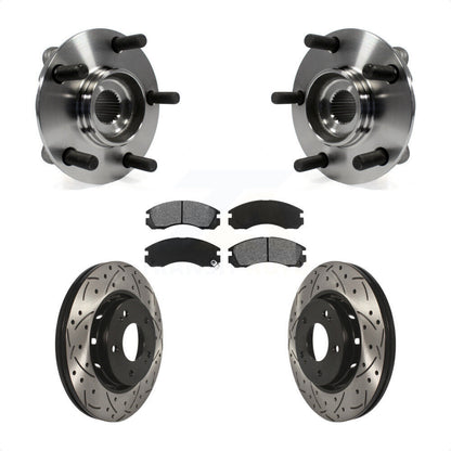 Kit de plaquettes de Rotor de frein, ensemble de roulements de moyeu avant, fente de perçage, pour Mitsubishi Lance