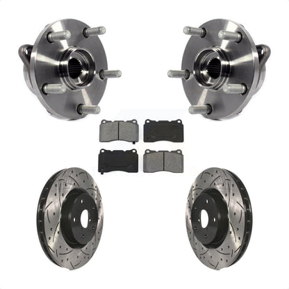 Kit de plaquettes de Rotor de frein, roulement de moyeu avant, fente de perçage, pour Subaru Impreza WRX ST
