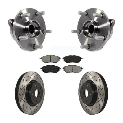 Kit de plaquettes de Rotor de frein, roulement de moyeu avant, fente percée, pour Subaru Outback WRX Legac