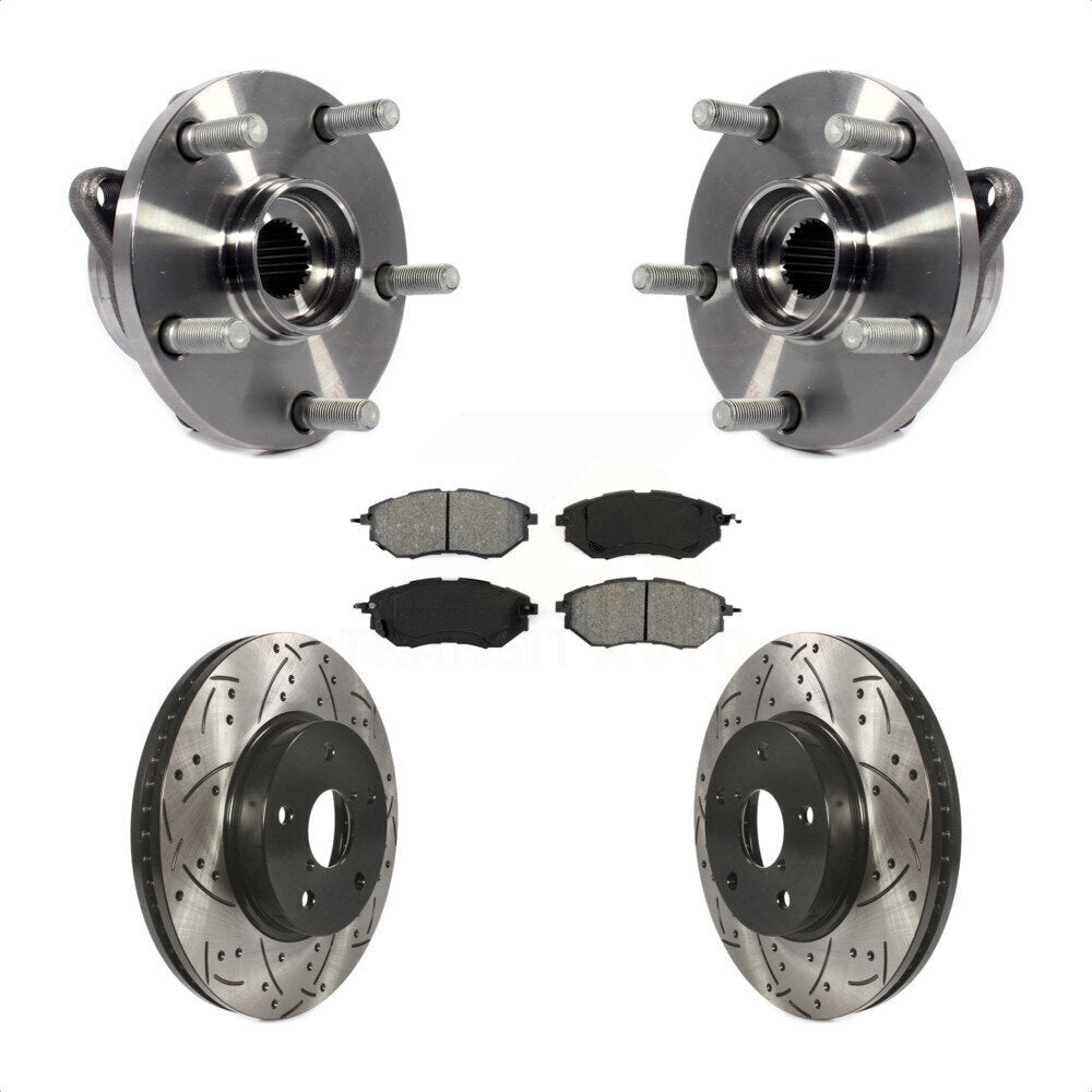 Kit de rotor et de plaquettes de frein à fente percée, roulement de moyeu avant, pour Subaru Legacy 2015 2.5
