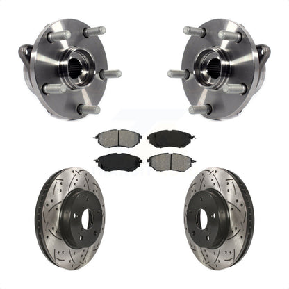 Kit de rotor et de plaquettes de frein à fente percée, roulement de moyeu avant, pour Subaru Legacy 2015 2.5
