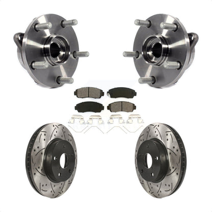Kit de plaquettes de Rotor de frein à fente percée, roulement de moyeu avant pour Subaru Legacy 2.5 16-19