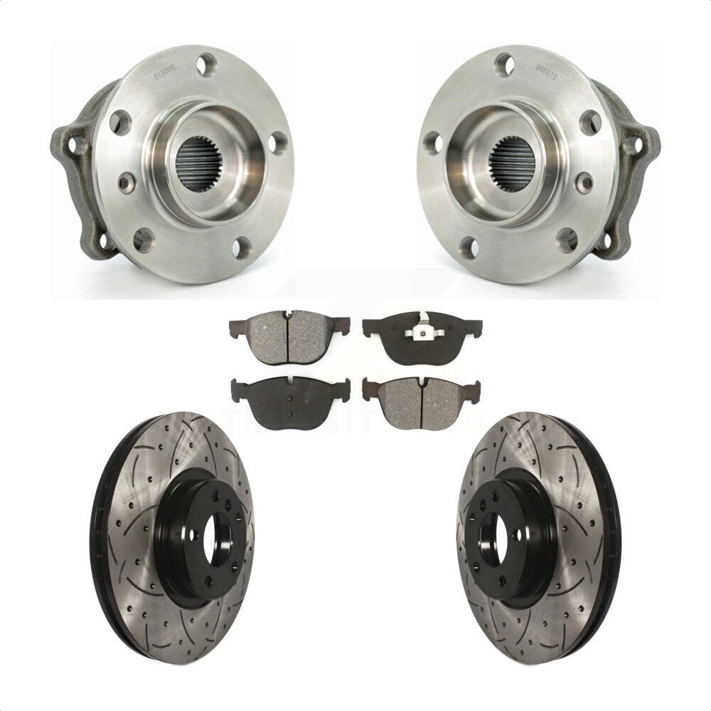 Kit de plaquettes de Rotor de frein, roulement de moyeu avant, fente de perçage, pour BMW X5 X6 M12 X 1.5 Threa