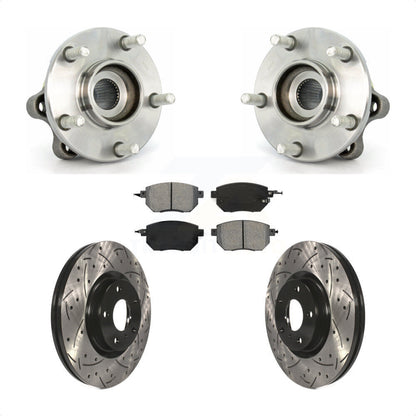 Kit de rotor et de plaquettes de frein à fente percée, roulement de moyeu avant, pour Nissan Muran 2005 – 2007