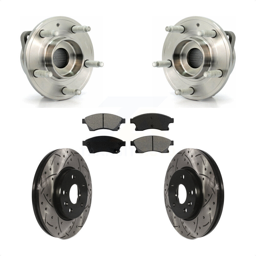 Kit de plaquettes de Rotor de frein, roulement de moyeu avant, fente de perçage, pour moteur à gaz Chevrolet Cruze