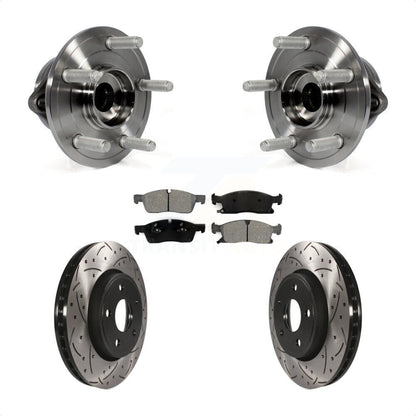 Kit de plaquettes de Rotor de frein, roulement de moyeu avant, fente percée, pour Jeep Grand Cherokee Dodg