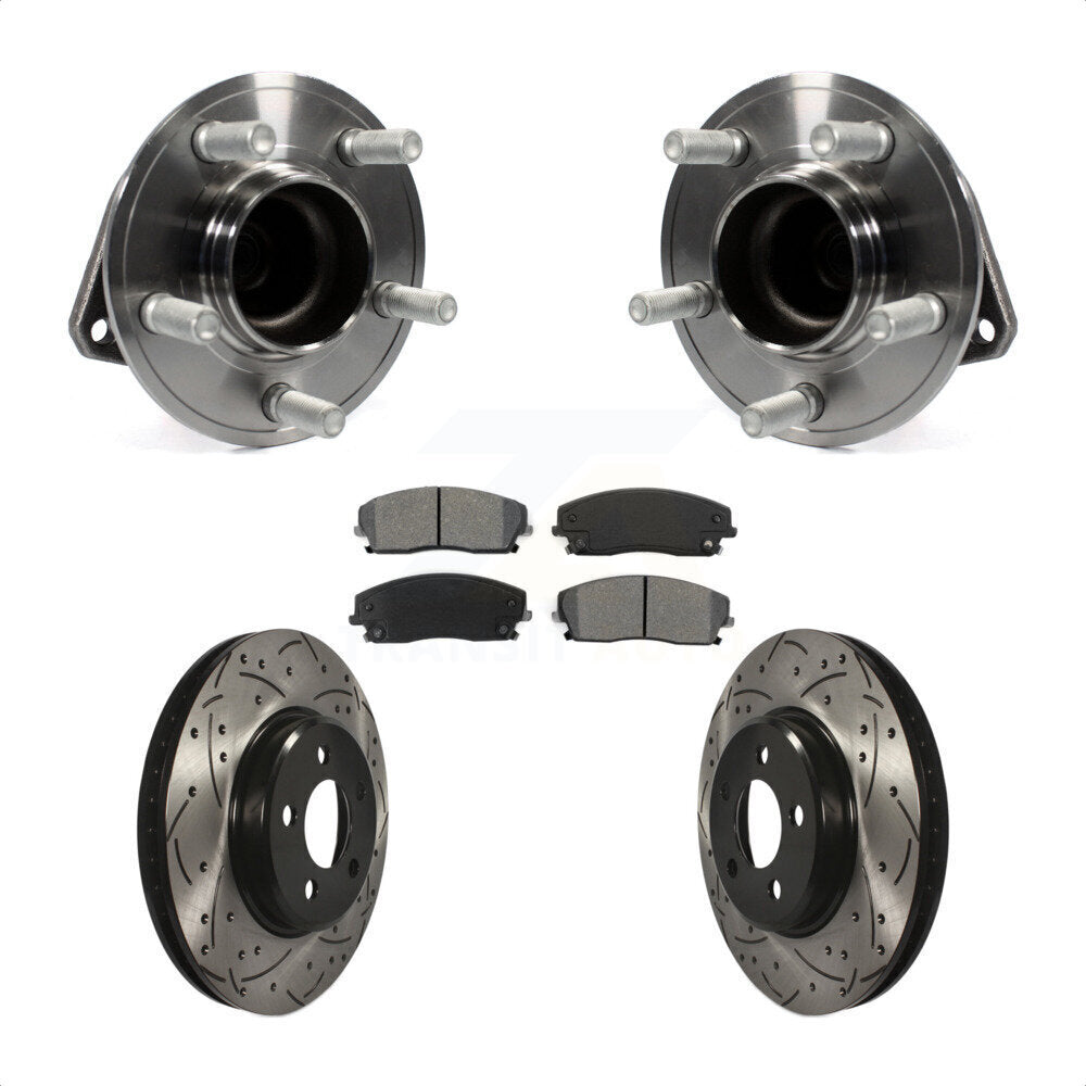 Kit de plaquettes de Rotor de frein, roulement de moyeu avant, fente de perçage, pour Dodge Charger Chrysler 30