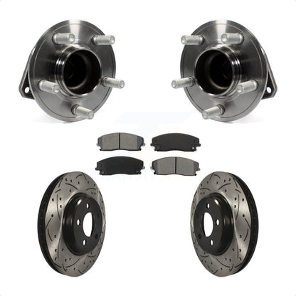 Kit de plaquettes de Rotor de frein, roulement de moyeu avant, fente de perçage, pour Dodge Charger Chrysler 30