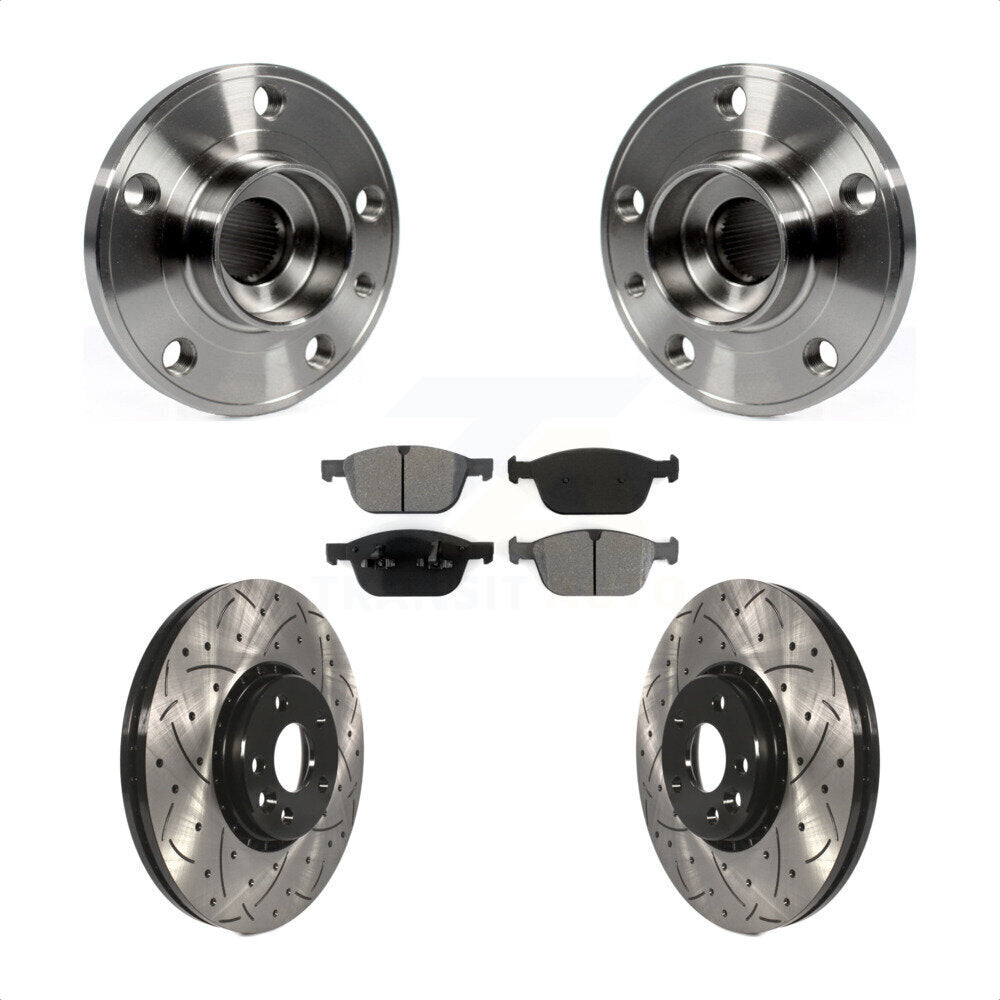 Kit de plaquettes de Rotor de frein, roulement de moyeu avant, fente de perçage revêtue, pour Volvo XC6 2010 – 2015