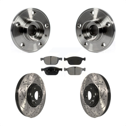 Kit de plaquettes de Rotor de frein, roulement de moyeu avant, fente de perçage revêtue, pour Volvo XC6 2010 – 2015