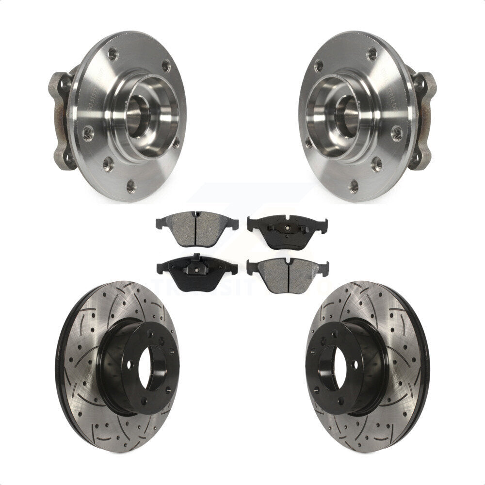 Kit de plaquettes de Rotor de frein, roulement de moyeu avant, fente percée, pour BMW X1 xDrive28i avec AW