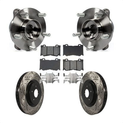 Kit de plaquettes de Rotor de frein, roulement de moyeu avant, fente percée, pour INFINITI Q50 Q60 M37 FX5