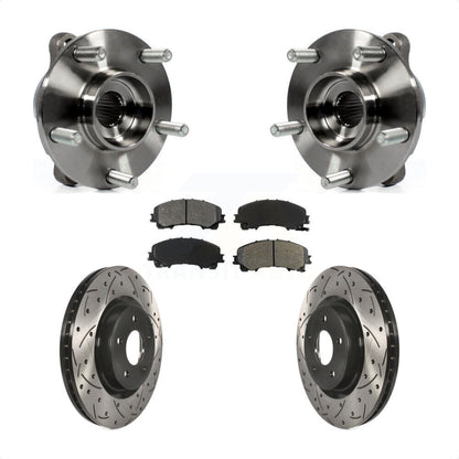 Kit de plaquettes de Rotor de frein, roulement de moyeu avant, fente percée, pour INFINITI Q50 QX50 Q60 AW