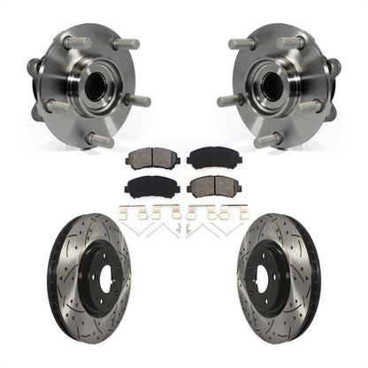 Kit de plaquettes de Rotor de frein, roulement de moyeu avant, fente de perçage, pour Nissan Juke Nismo R 14-17