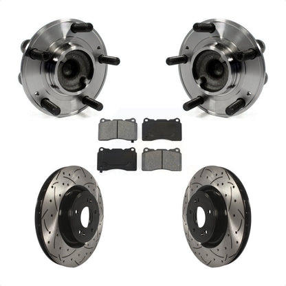 Kit de plaquettes de Rotor de frein, roulement de moyeu avant, fente de perçage, pour Hyundai Genesis Coup