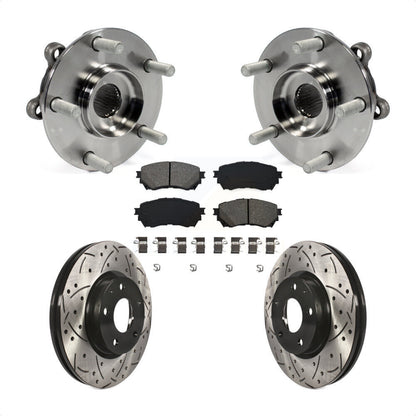 Kit de rotor et de plaquettes de frein à fente percée, ensemble de roulement de moyeu avant pour Mazda