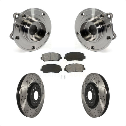 Kit de plaquettes de Rotor de frein, ensemble de roulements de moyeu avant, fente de perçage, pour Chrysler 20