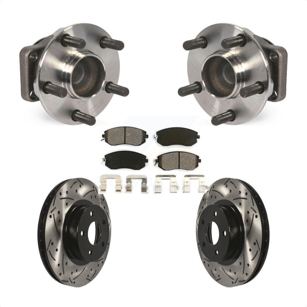 Kit de plaquettes de Rotor de frein, roulement de moyeu avant, fente de perçage, pour Scion FR-S Subaru BR