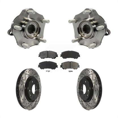 Kit de plaquettes de Rotor de frein, roulement de moyeu avant, fente de perçage, pour Nissan Rogue Sport Qashqa