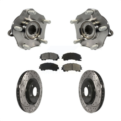 Kit de plaquettes de Rotor de frein, ensemble de roulements de moyeu avant, fente de perçage, pour Nissan Rogu