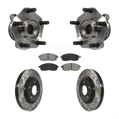 Kit de plaquettes de Rotor de frein, roulement de moyeu avant, fente de perçage, pour Nissan Sentra Turbocharge