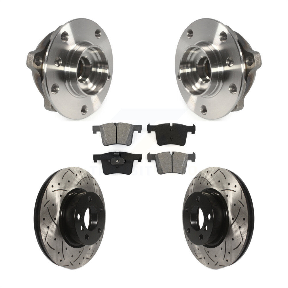 Ensemble de roulement de moyeu avant, Kit de plaquettes de Rotor de frein à fente percée pour BMW X3 X
