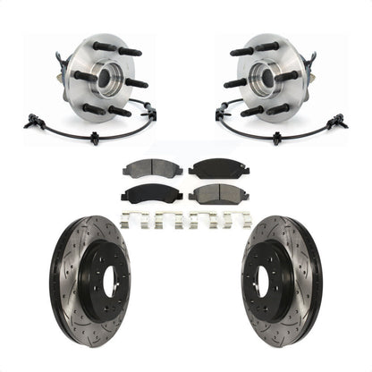 Kit de Rotor et de plaquettes de frein à fente percée, roulement de moyeu avant, pour Chevrolet GMC Silverad