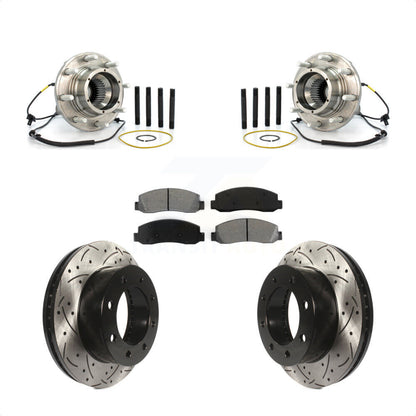 Kit de plaquettes de Rotor de frein, roulement de moyeu avant, fente de perçage, pour Ford F-250 Super Dut