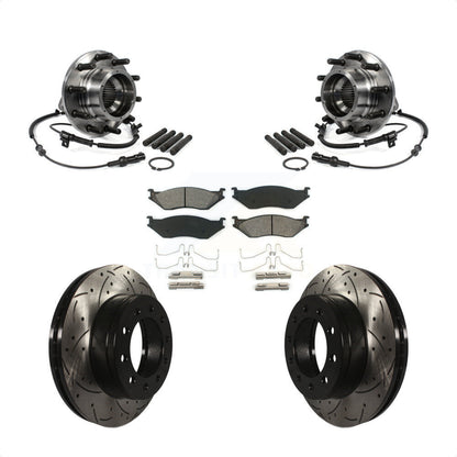 Kit de plaquettes de Rotor de frein, roulement de moyeu avant, fente de perçage, pour Ford F-550 Super Duty 4 X