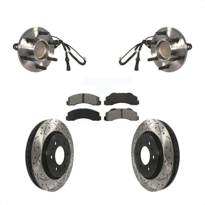 Kit de plaquettes de Rotor de frein, roulement de moyeu avant, fente de perçage, pour Ford Expedition Lincoln RW