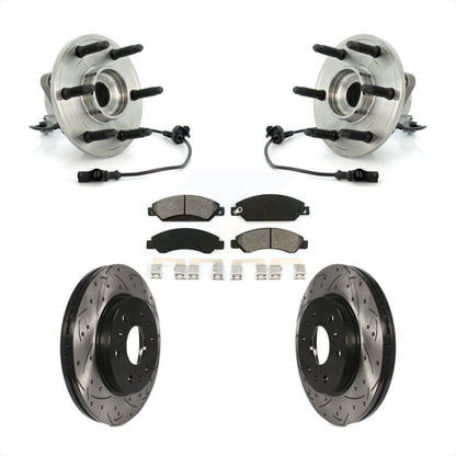 Kit de plaquettes de Rotor de frein, roulement de moyeu avant, fente de perçage, pour Chevrolet Avalanche GMC X