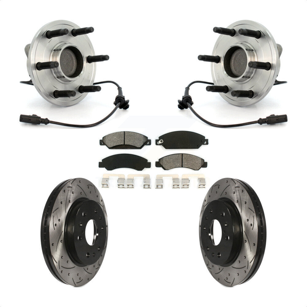 Kit de plaquettes de Rotor de frein, roulement de moyeu avant, fente de perçage, pour Chevrolet Avalanche GMC X