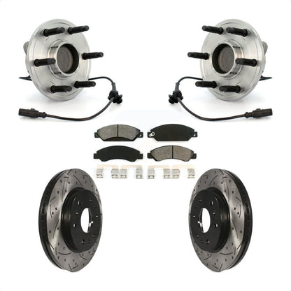 Kit de plaquettes de Rotor de frein, roulement de moyeu avant, fente de perçage, pour Chevrolet Avalanche GMC X