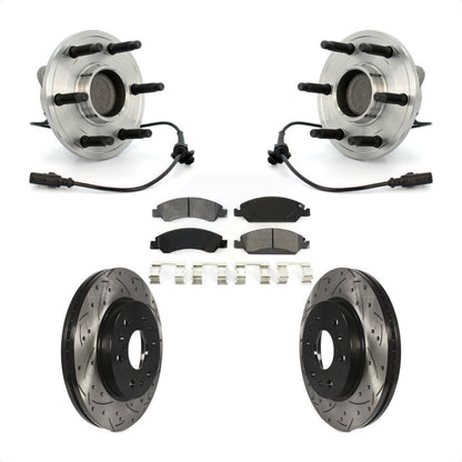 Kit de plaquettes de Rotor de frein, roulement de moyeu avant, fente percée, pour Chevrolet GMC Sierra 150