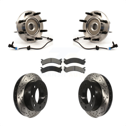 Kit de plaquettes de Rotor de frein, roulement de moyeu avant, fente percée, pour Chevrolet GMC Sierra 250